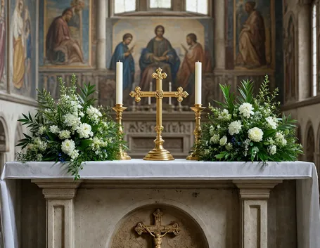 Composizione floreale liturgica